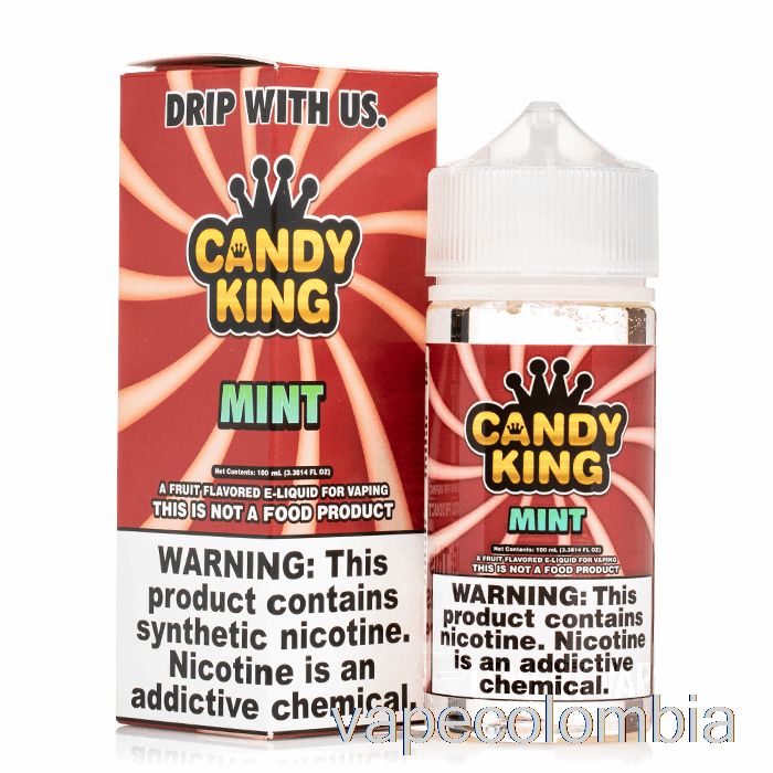 Vape Desechable Menta - Candy King - 100ml 0mg